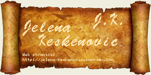 Jelena Keskenović vizit kartica